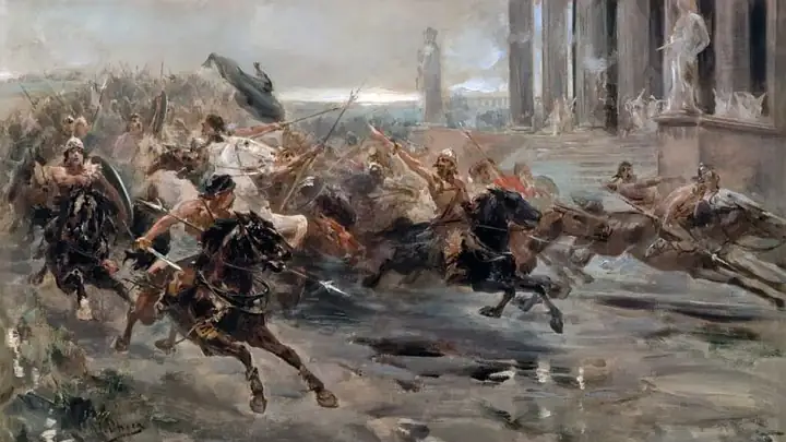 картина: Нашествие варваров, 1887